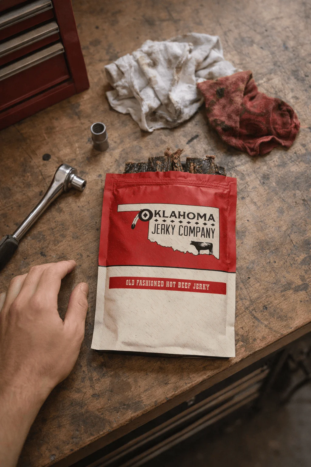 Old Fashioned Style Beef Jerky - Hot - Image 5